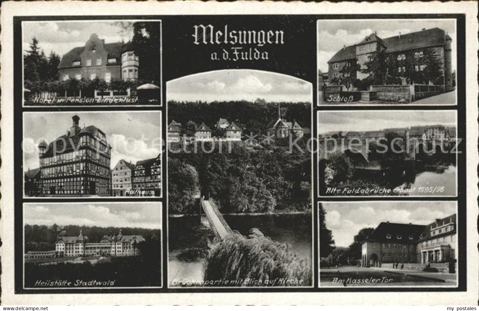 42127191 Melsungen Fulda Hotel Lindenlust Rathaus Heilstaette Stadtwald Am Kassl - Melsungen