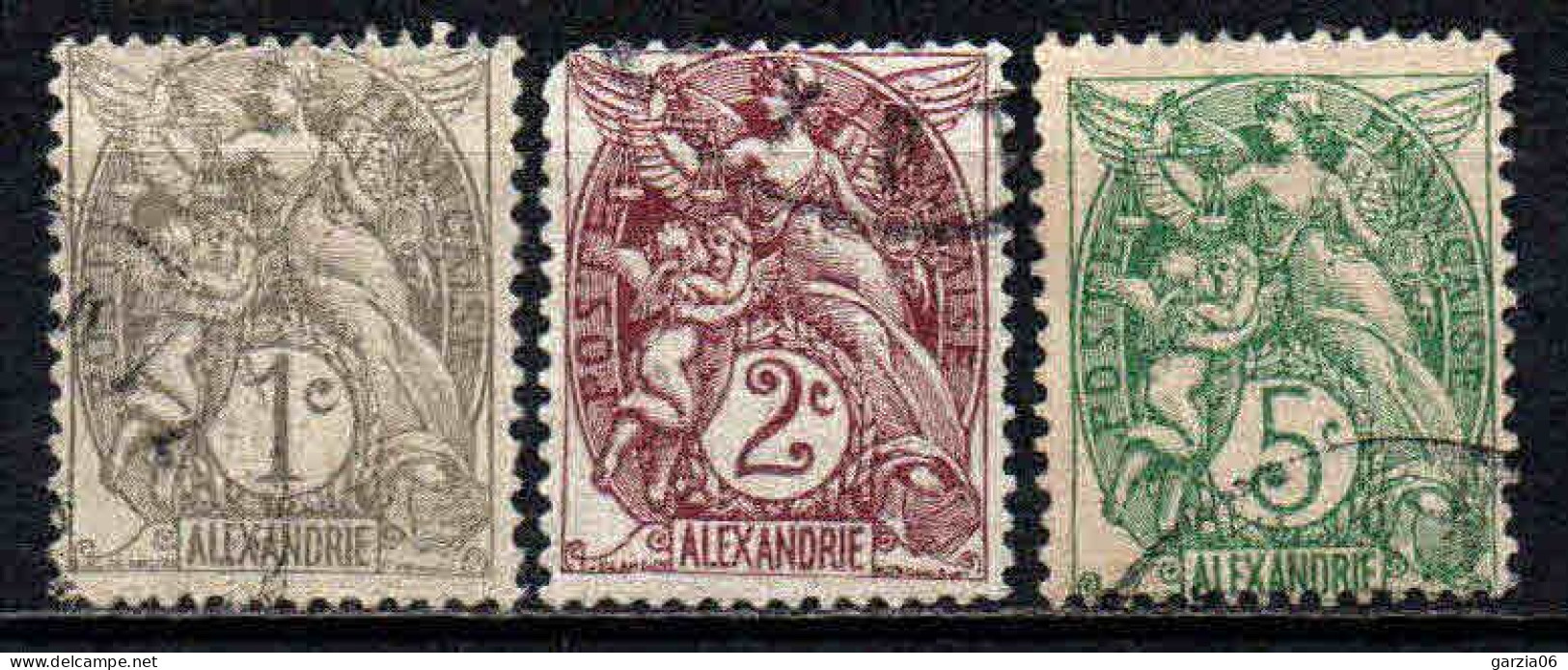 Alexandrie - 1902 -  Type De France   -  N° 19/20/23 - Oblit - Used - Gebraucht