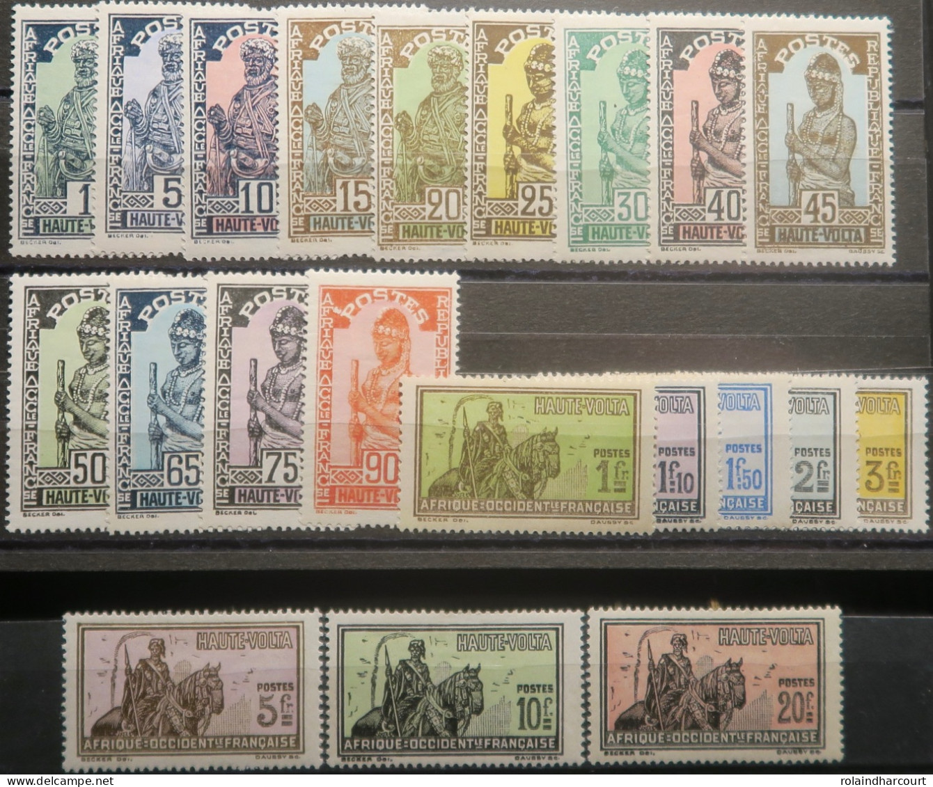 LP3972/375 - 1928 - COLONIES FRANÇAISES - HAUTE VOLTA - SERIE COMPLETE Sauf N°44 Et 45 - N°43 à 65 NEUFS* - Unused Stamps