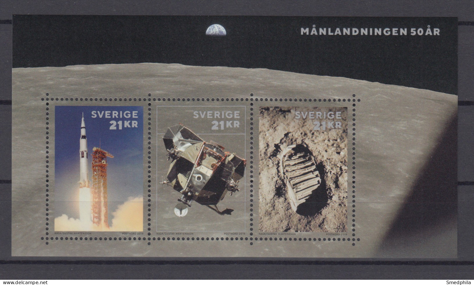 Sweden Block 2019 - 50th Anniversary Of The Moon Landing MNH ** - Blokken & Velletjes