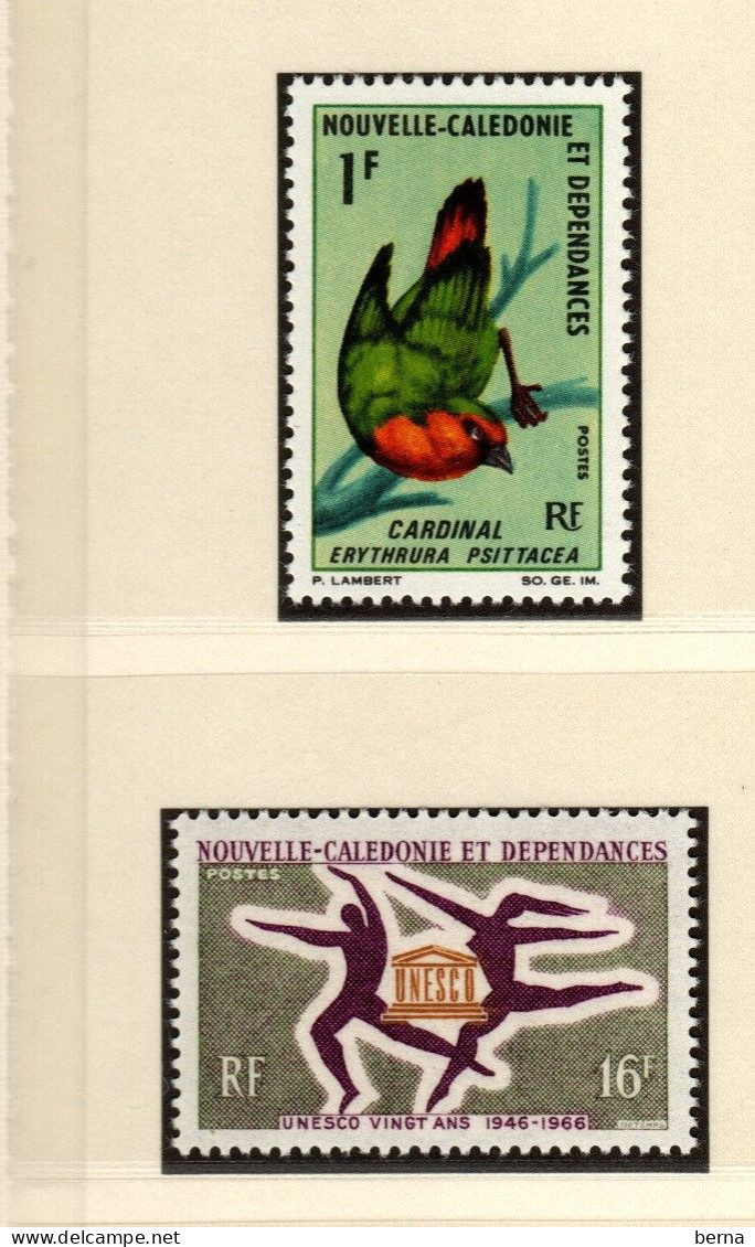 NOUVELLE CALEDONIE N°328/344--  ANNEES 1966-1967  LUXE NEUF SANS CHARNIERE - Années Complètes