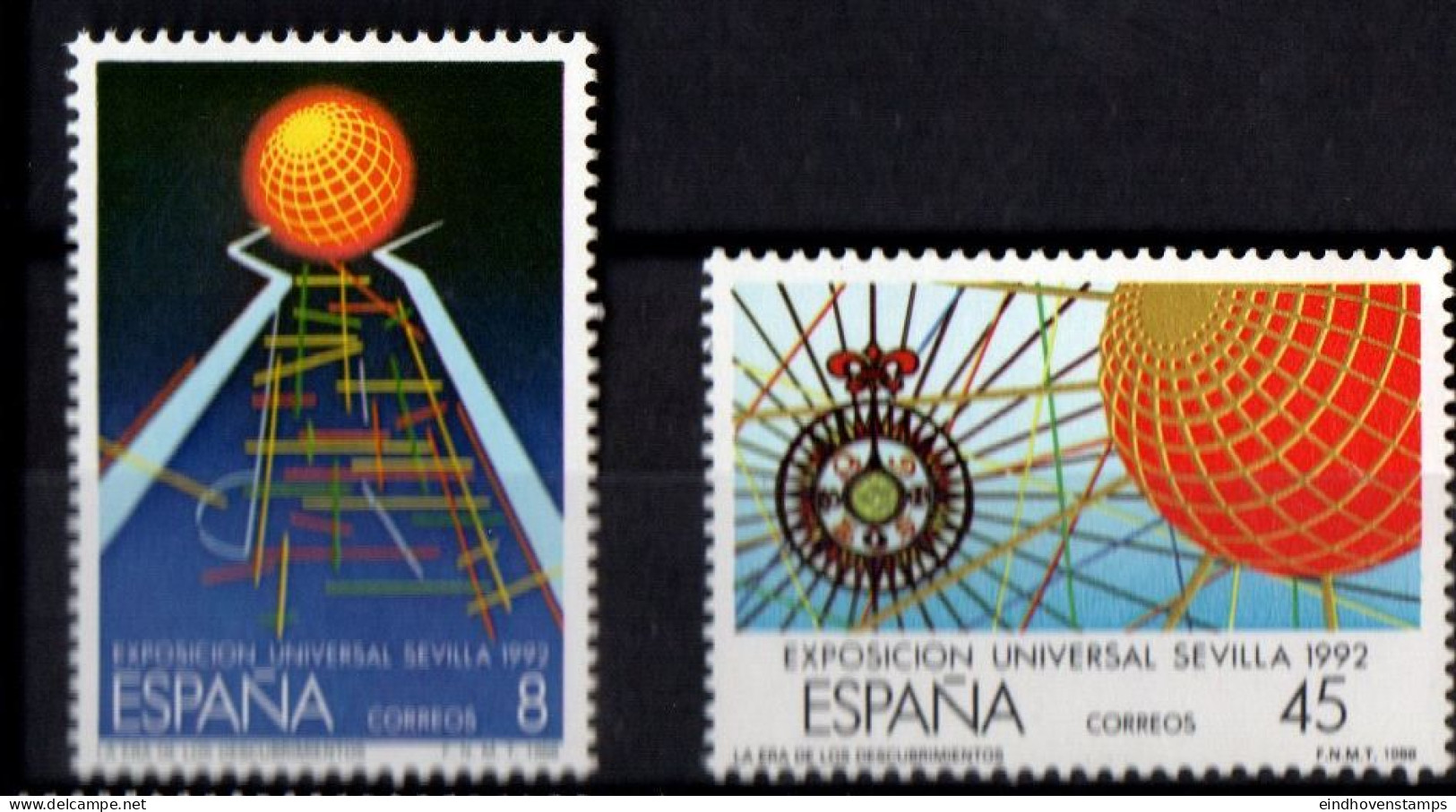 Spain 1988 Exposition Universel Sevil;a 1992 2 Values MNH - 1992 – Siviglia (Spagna)