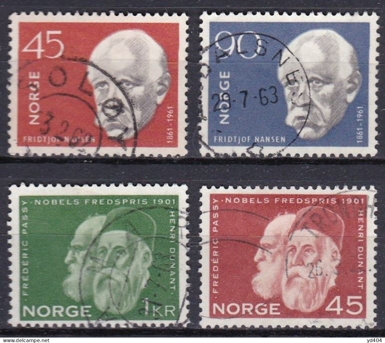 NO073 – NORVEGE - NORWAY – 1961 – FULL YEAR SET – Y&T # 408/22 USED 14,50 € - Oblitérés