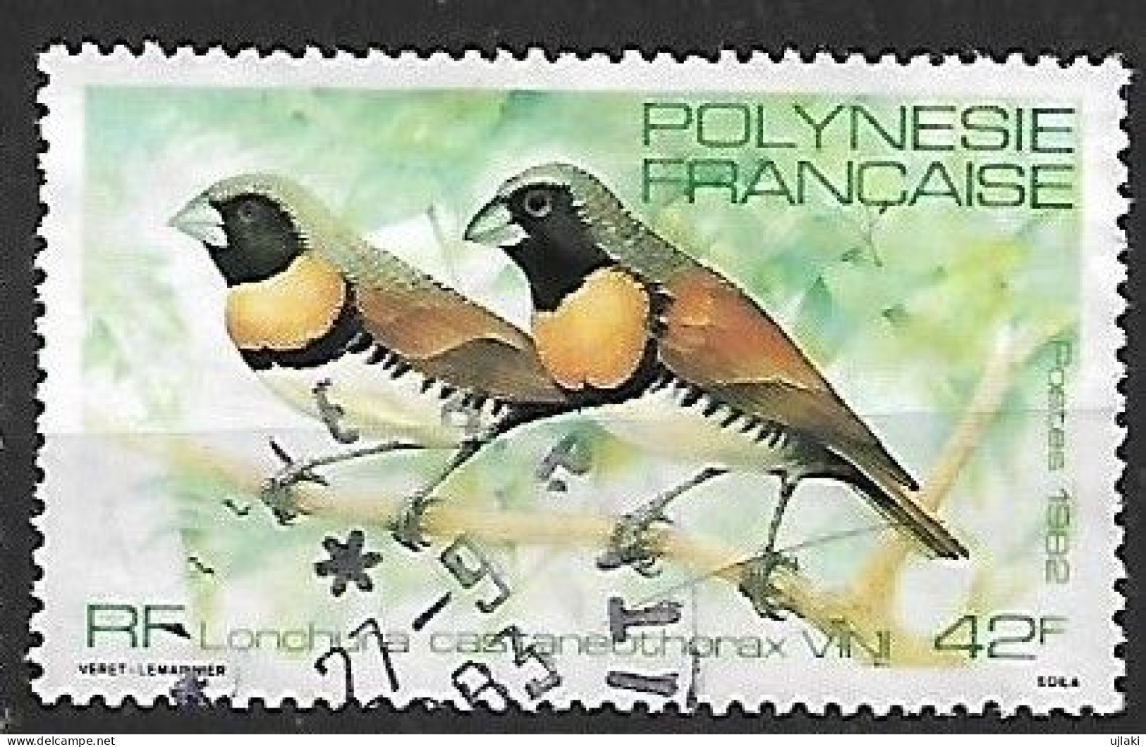 POLYNESIE FRANCAISE: Faune:oiseaux   N°191  Année:1982 - Gebruikt