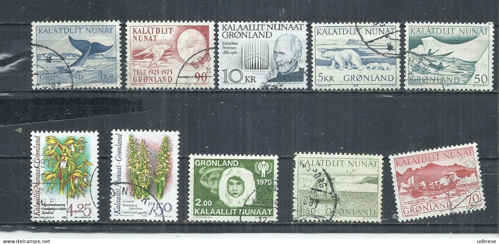 TEN AT A TIME - GREENLAND - LOT OF 10 DIFFERENT 1 - USED OBLITERE GESTEMPELT USADO - Lots & Serien