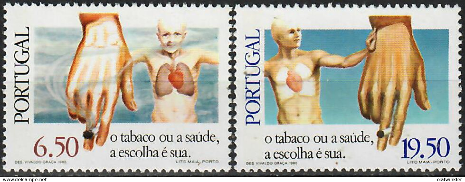 1980 O Tobaco Ou A Saúde AF 1500-1 / Sc 1484-5 / YT 1490-1 / Mi 1512-3 Novo / MNH / Neuf / Postfrisch [zro] - Neufs