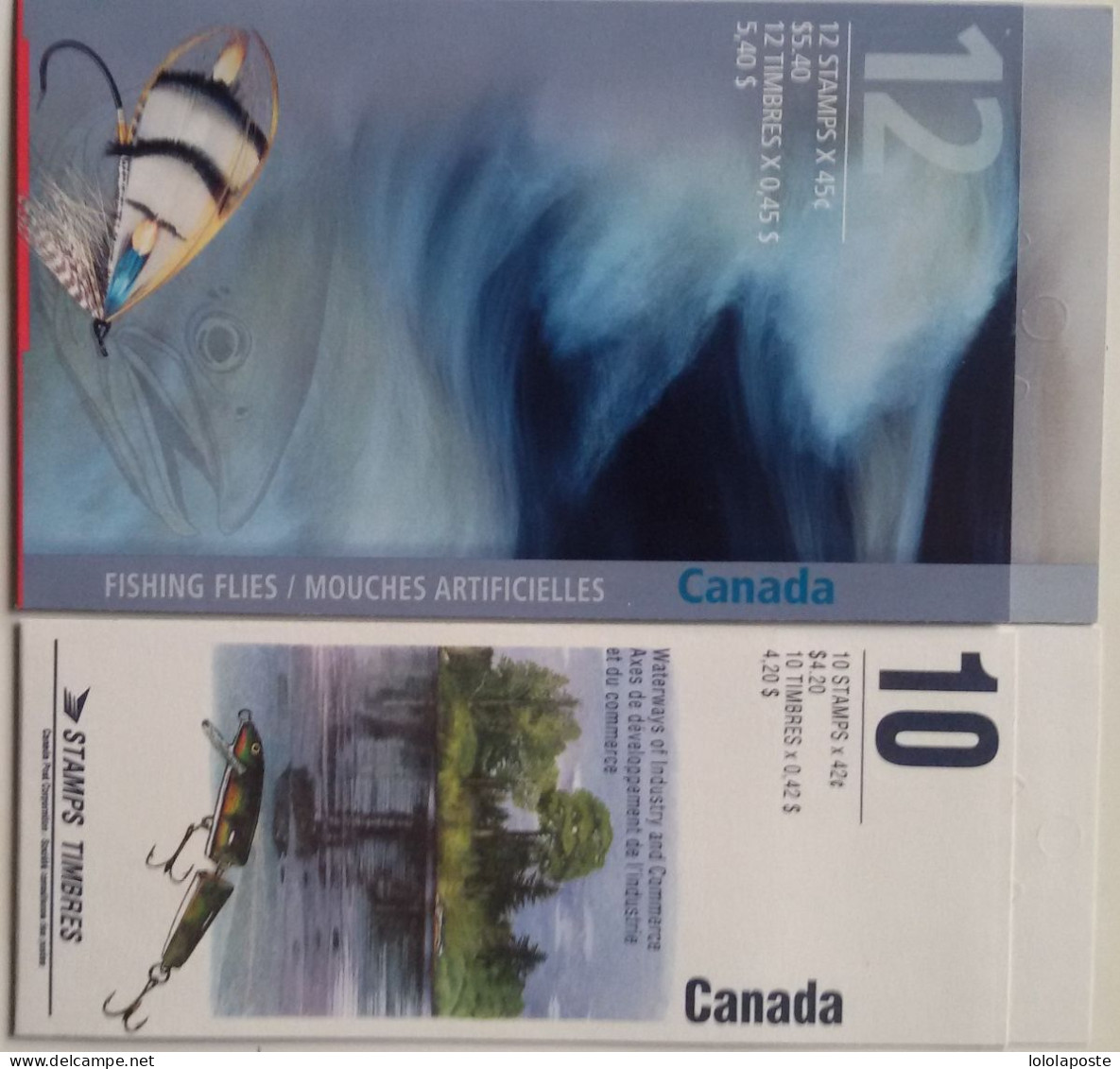 THEME PECHE -CANADA - 2 Carnets Neufs ** (MNH) - 2 Photos - Full Booklets