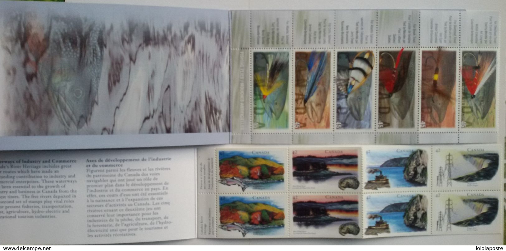 THEME PECHE -CANADA - 2 Carnets Neufs ** (MNH) - 2 Photos - Full Booklets