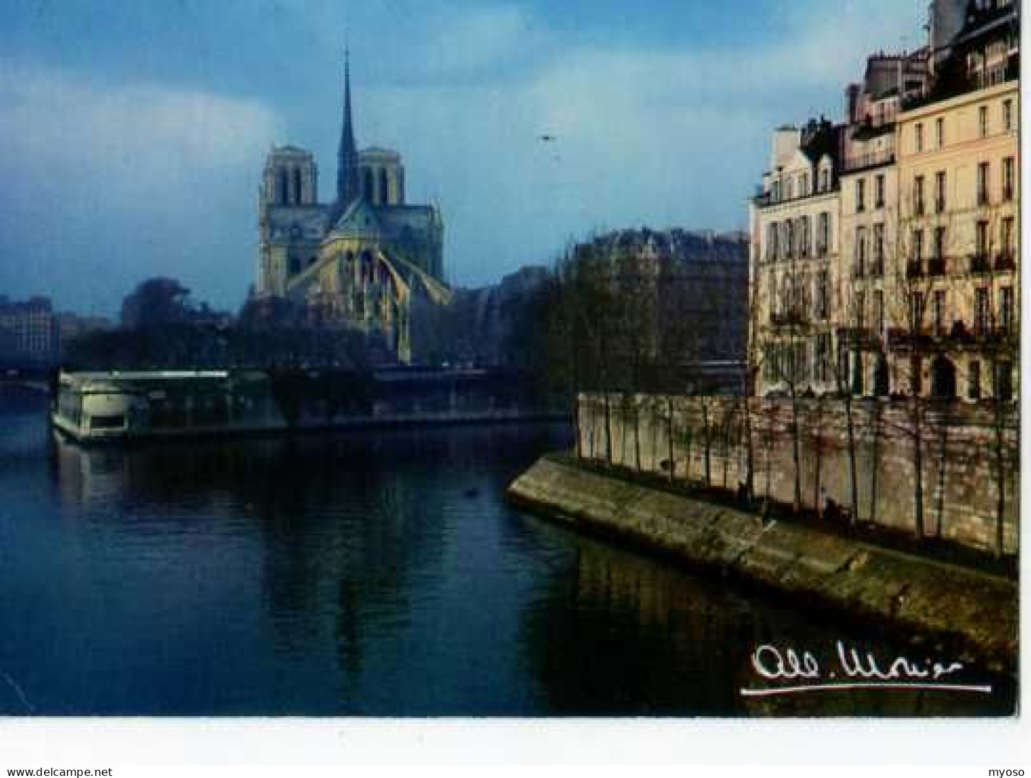 Albert MONIER Paris Quai D'Orleans Et Notre Dame - Monier