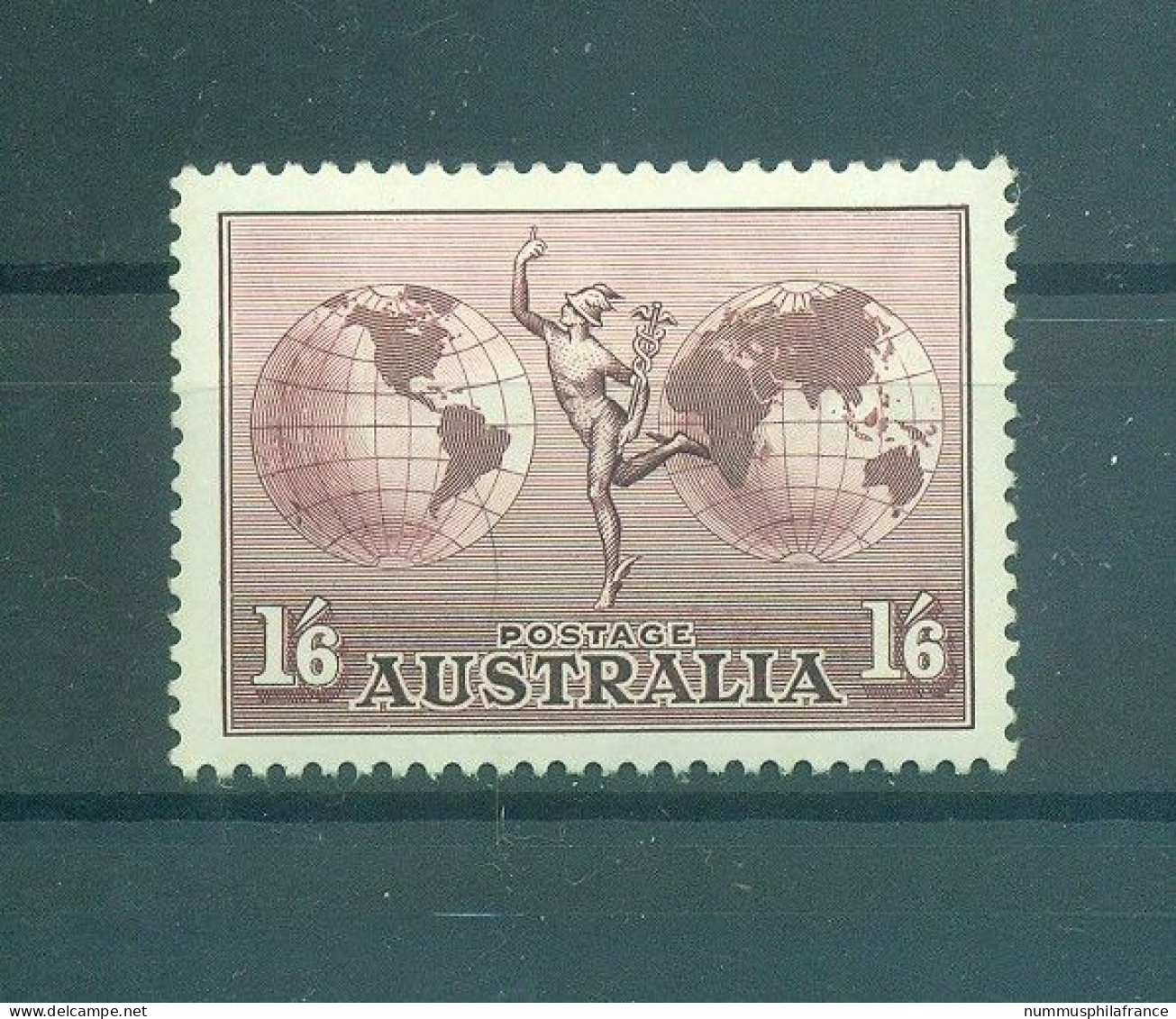 Australie 1937 - Y & T N. 6 Poste Aérienne - Série Courante (Michel N. 126 X Y) - Neufs