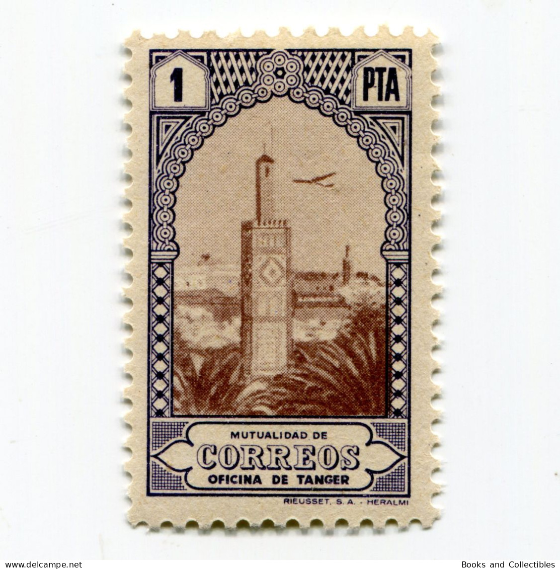 [FBL ● A-01] SPANISH TANGIER - 1946 - Beneficent Stamps - 1 Pta - Edifil ES-TNG BE32 - Liefdadigheid