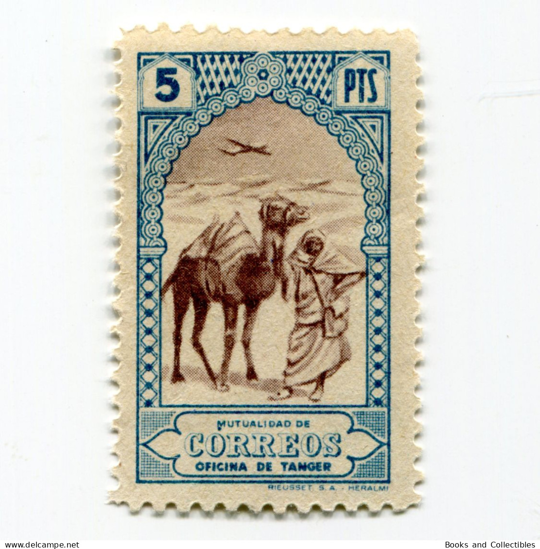 [FBL ● A-01] SPANISH TANGIER - 1946 - Beneficent Stamps - 5 Pts - Edifil ES-TNG BE34 - Wohlfahrtsmarken