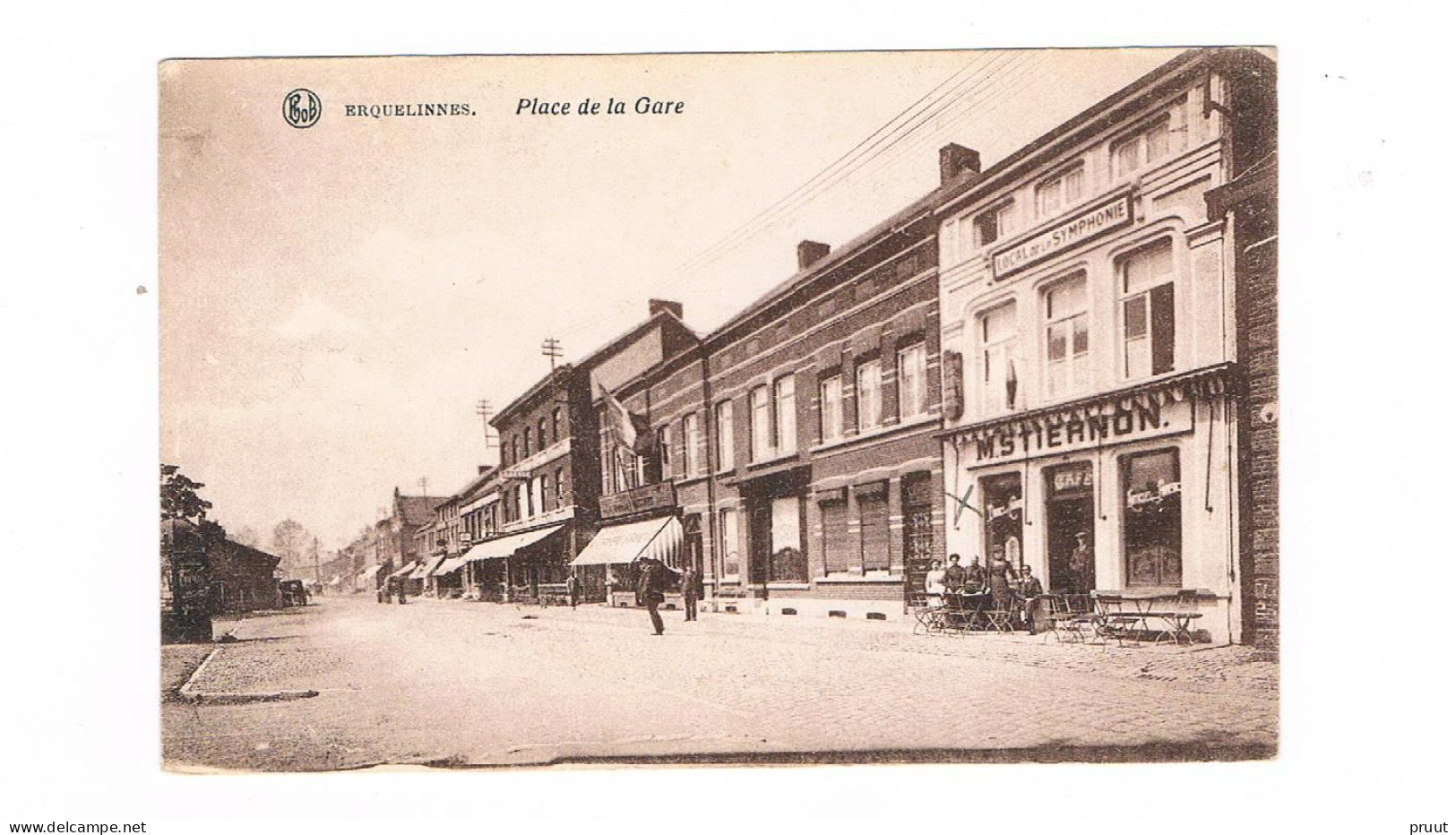 ERQUELINNES : Place De La Gare Cafe Stiernon - Erquelinnes