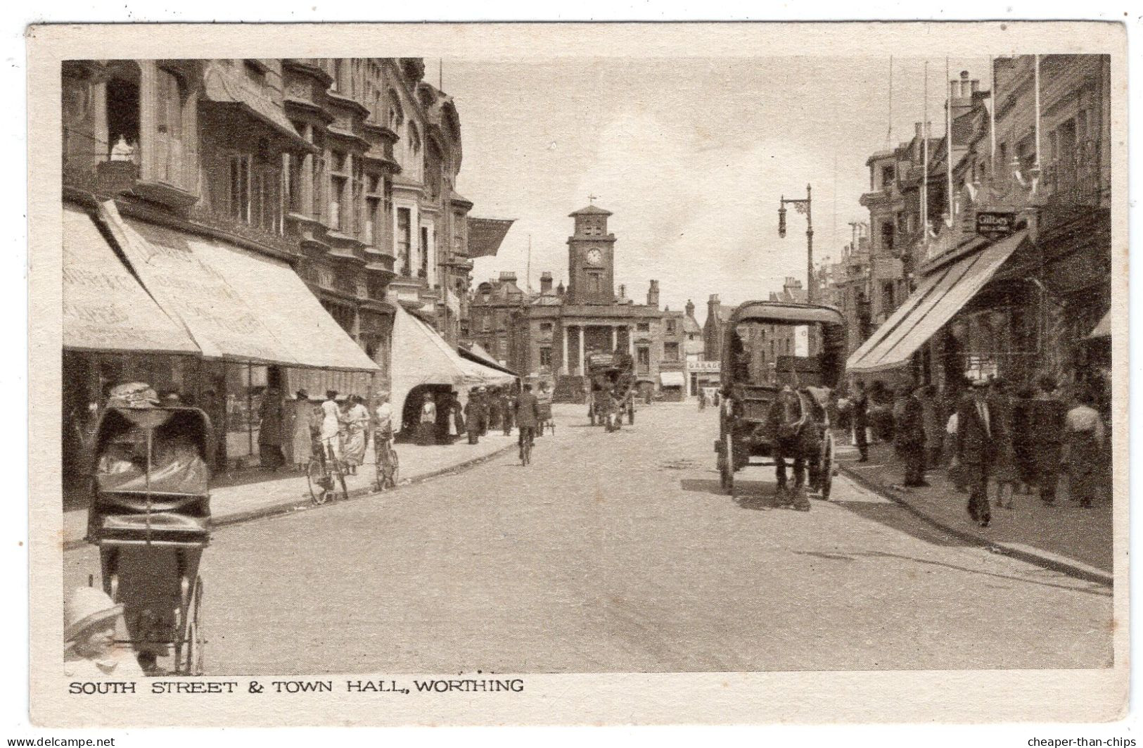 WORTHING - South Street & Town Hall - Boots Photogravure - Worthing