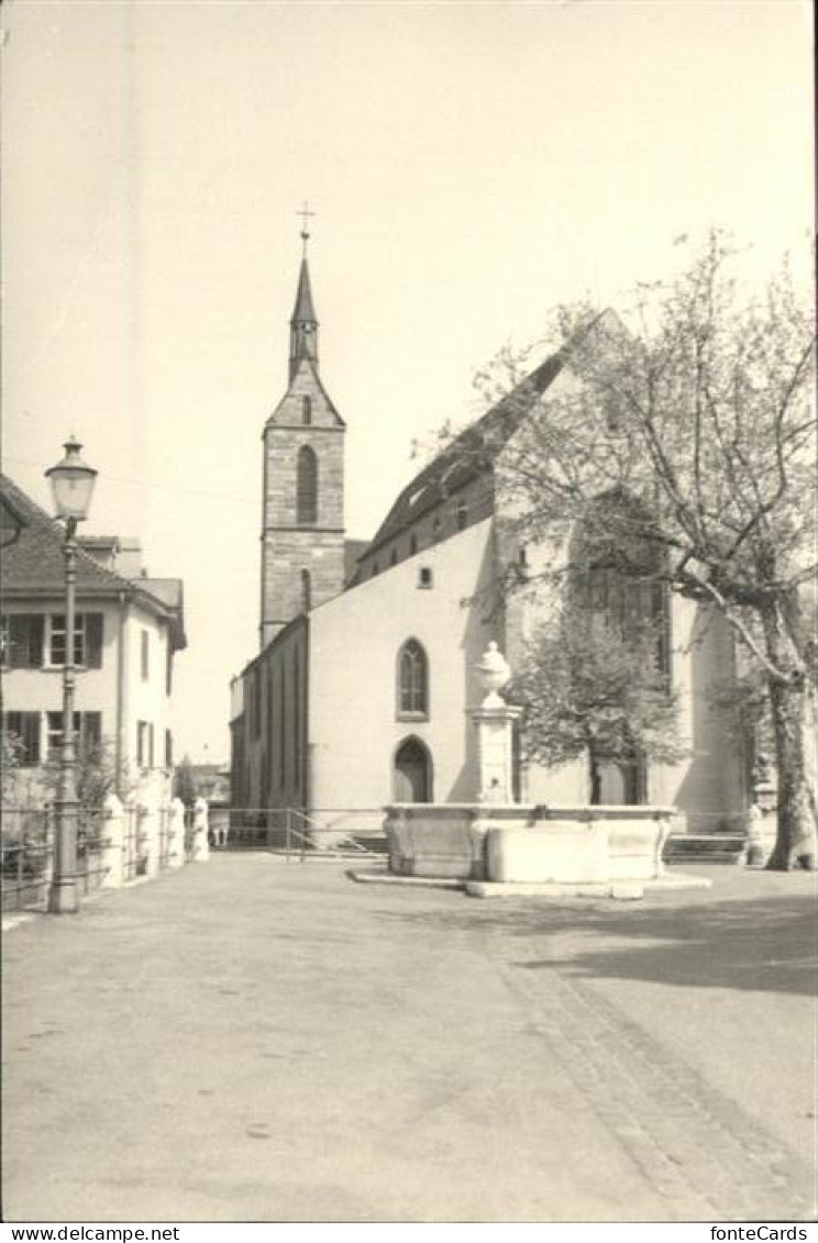 10959252 Basel BS [Hanschriftlich] Kirche Brunnen Basel - Autres & Non Classés