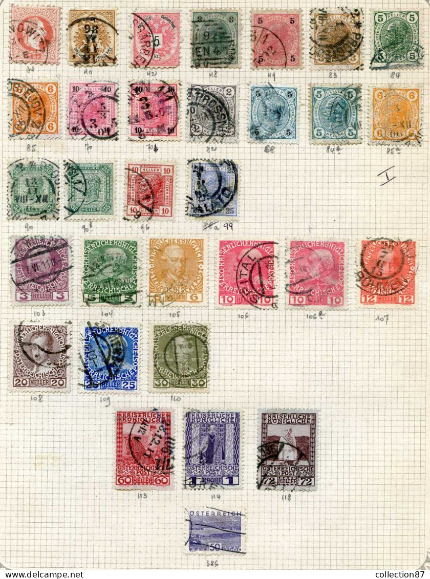 Réf 79 < AUTRICHE < LOT 141 Valeurs * Et Ø Used - Oblitérés + MH * < Cote 102 € <  Tout Est Scané Avec Numero Yvert - Collections