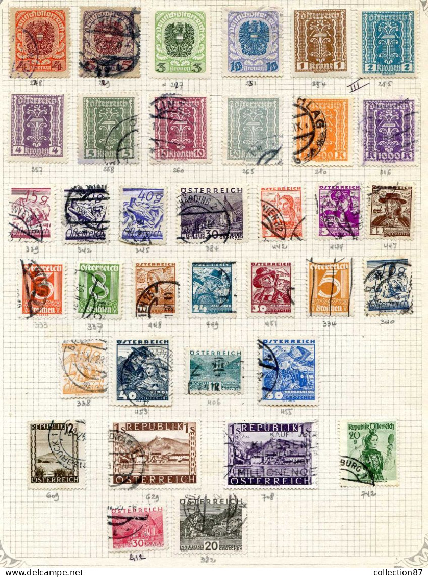 Réf 79 < AUTRICHE < LOT 141 Valeurs * Et Ø Used - Oblitérés + MH * < Cote 102 € <  Tout Est Scané Avec Numero Yvert - Colecciones