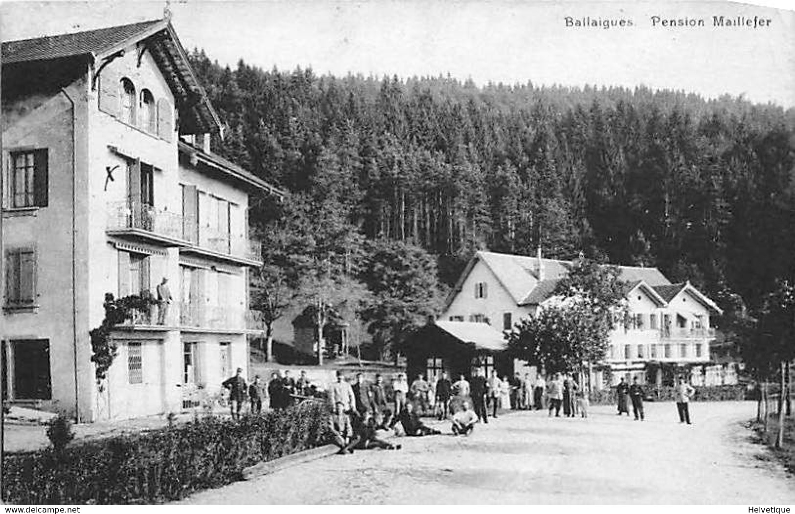 Ballaigues Pension Maillefer Animée 1917 - Ballaigues