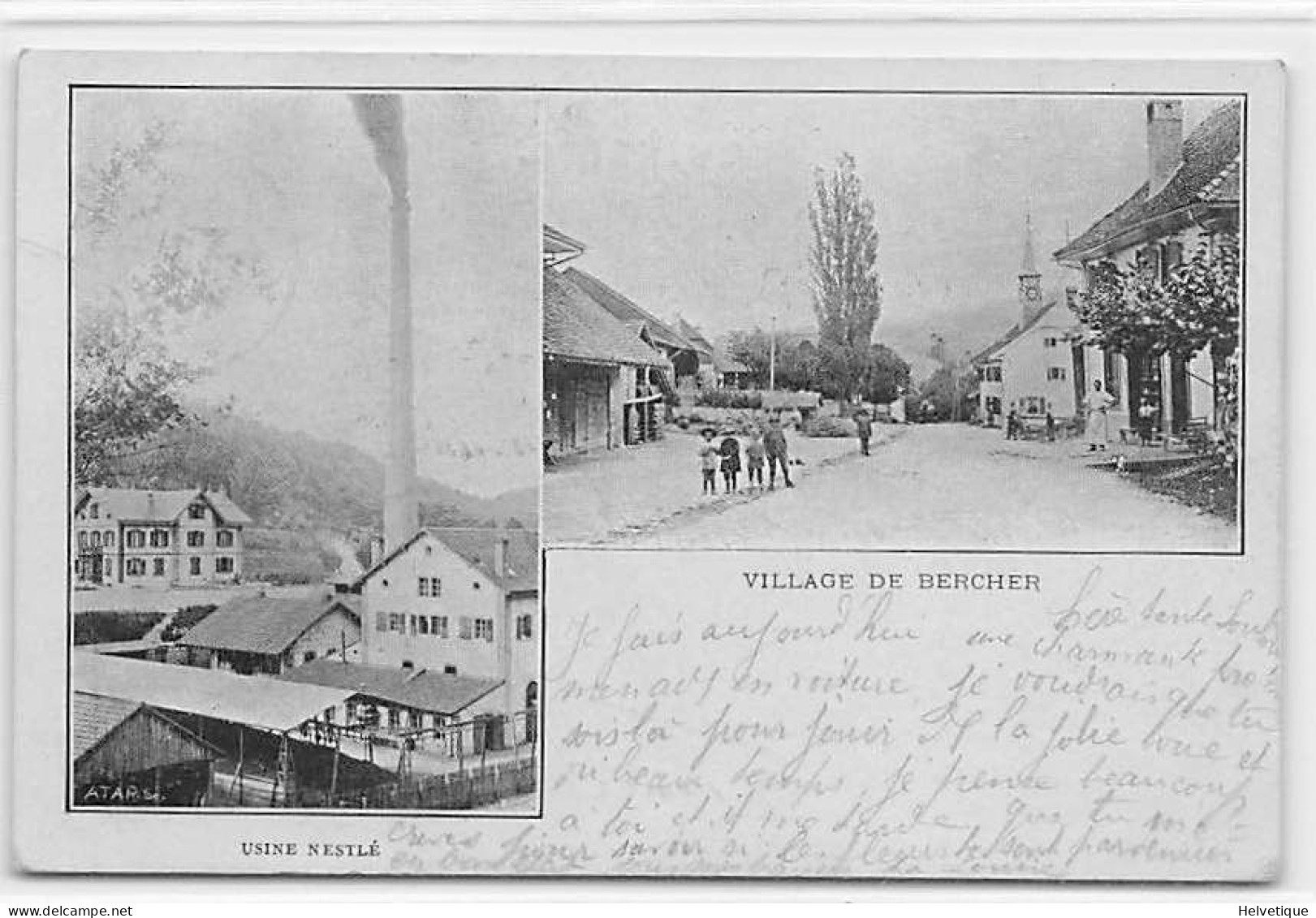 Village De Bercher Usine Nestlé 1901 - Bercher