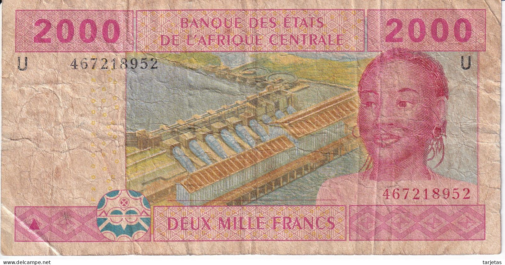 BILLETE DE CAMERUN DE 2000 FRANCS DEL AÑO 2002 (BANKNOTE) - Camerún