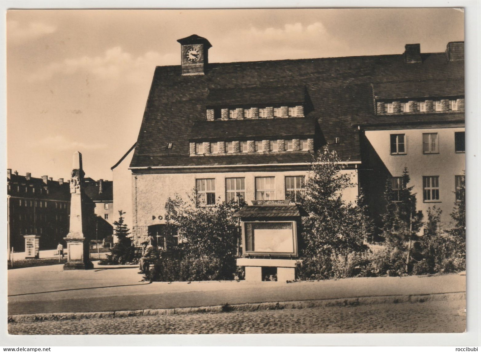 Johanngeorgenstadt, Postamt Mit Postsäule, Sachsen - Johanngeorgenstadt