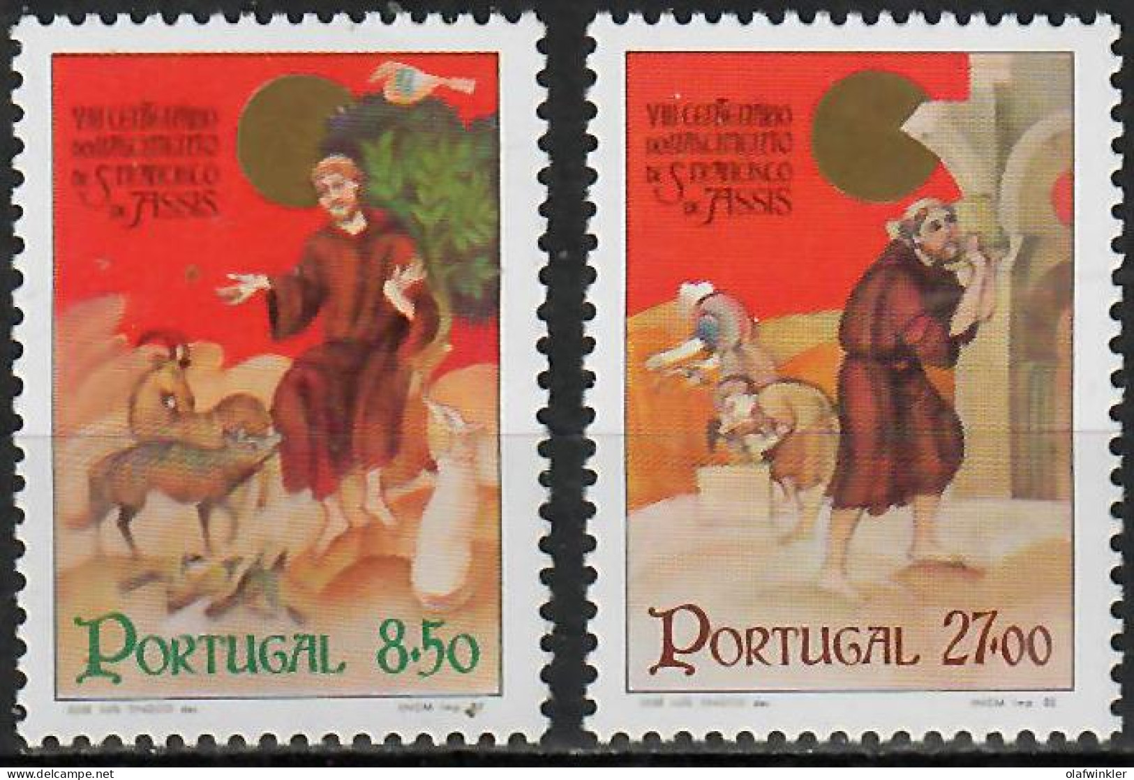 1982 S. Farncisco De Assis AF 1553-4 / Sc 1523-4 / YT 1530-1 / Mi 1552-3 Novo / MNH / Neuf / Postfrisch [zro] - Neufs