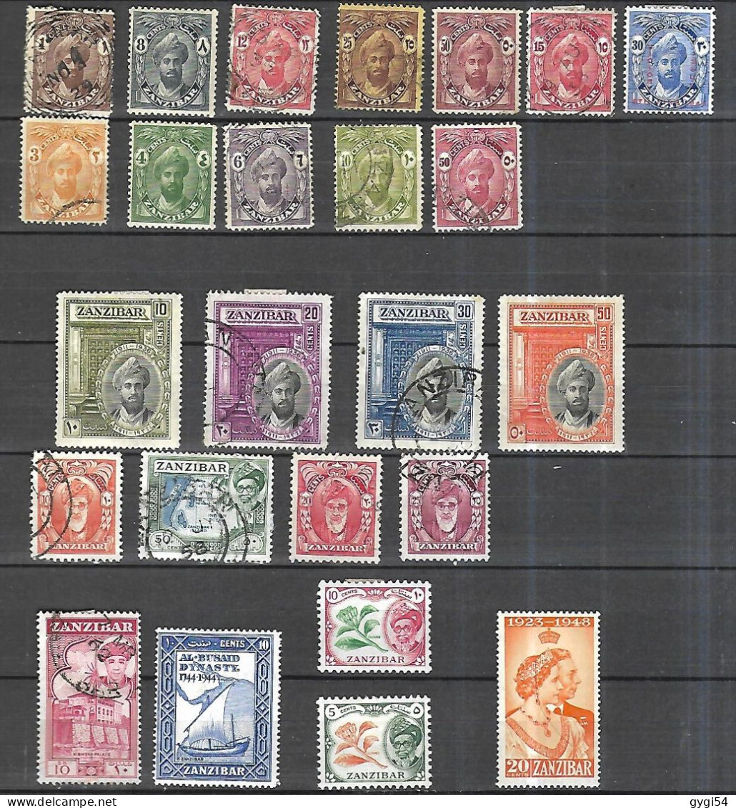 Zanzibar Britannique 1927 - 1936    Cat Yt  25   VALEURS OBLI NEUFS * MLH - Zanzibar (...-1963)