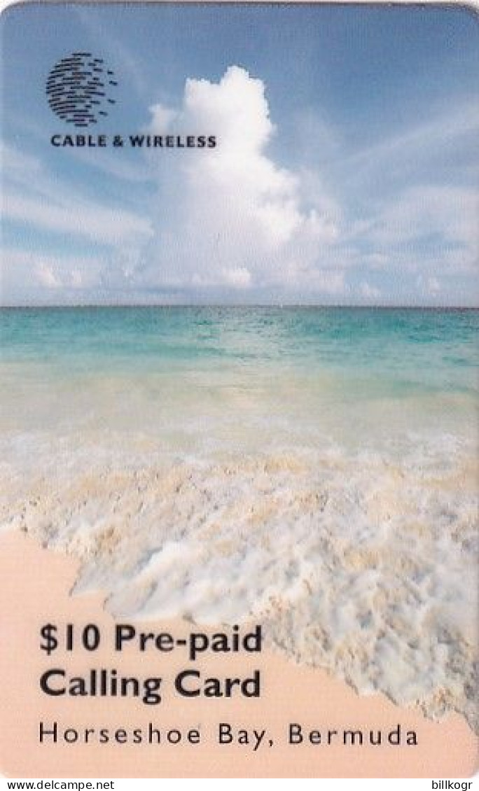 BERMUDA ISL. - Horseshoe Bay, Cable & Wireless Prepaid Card $10, Used - Bermudes