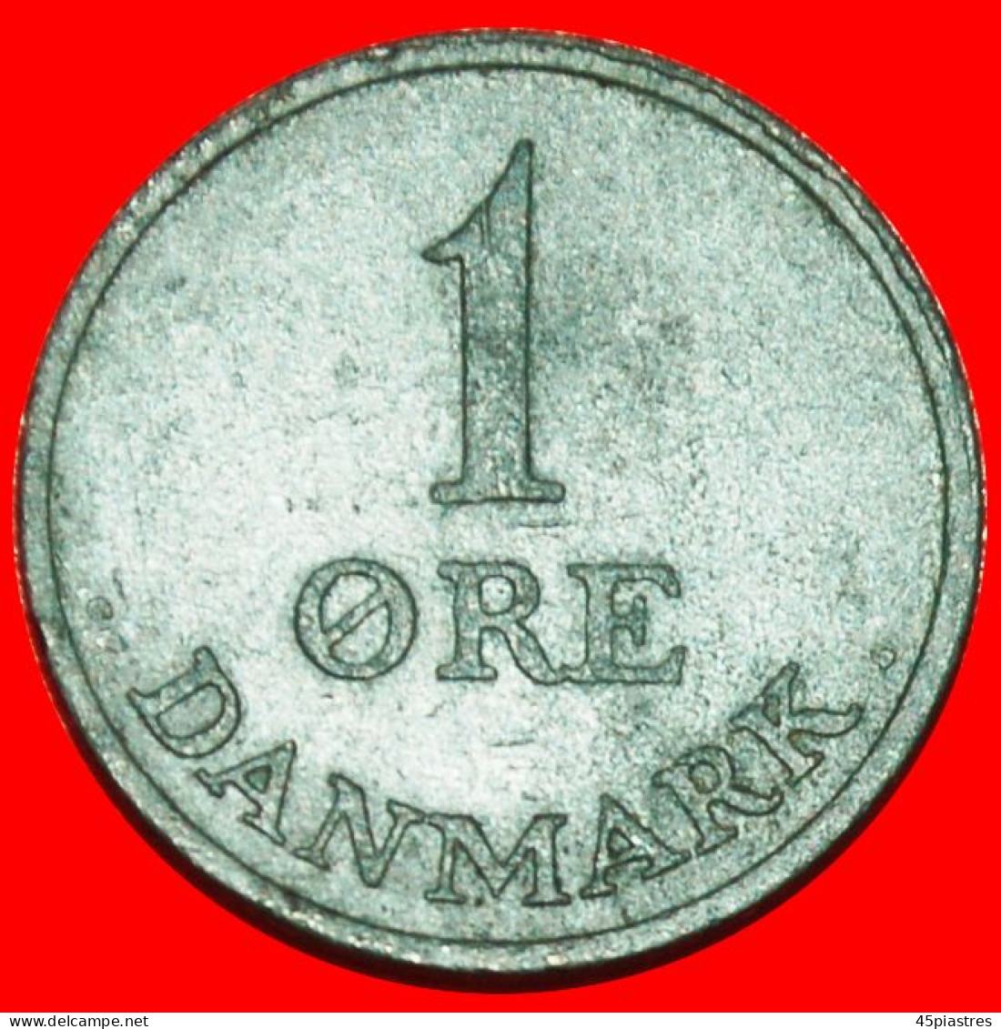 * ZINC (1948-1972): DENMARK  1 ORE 1956! FREDERICK IX (1947-1972)  · LOW START ·  NO RESERVE! - Danemark