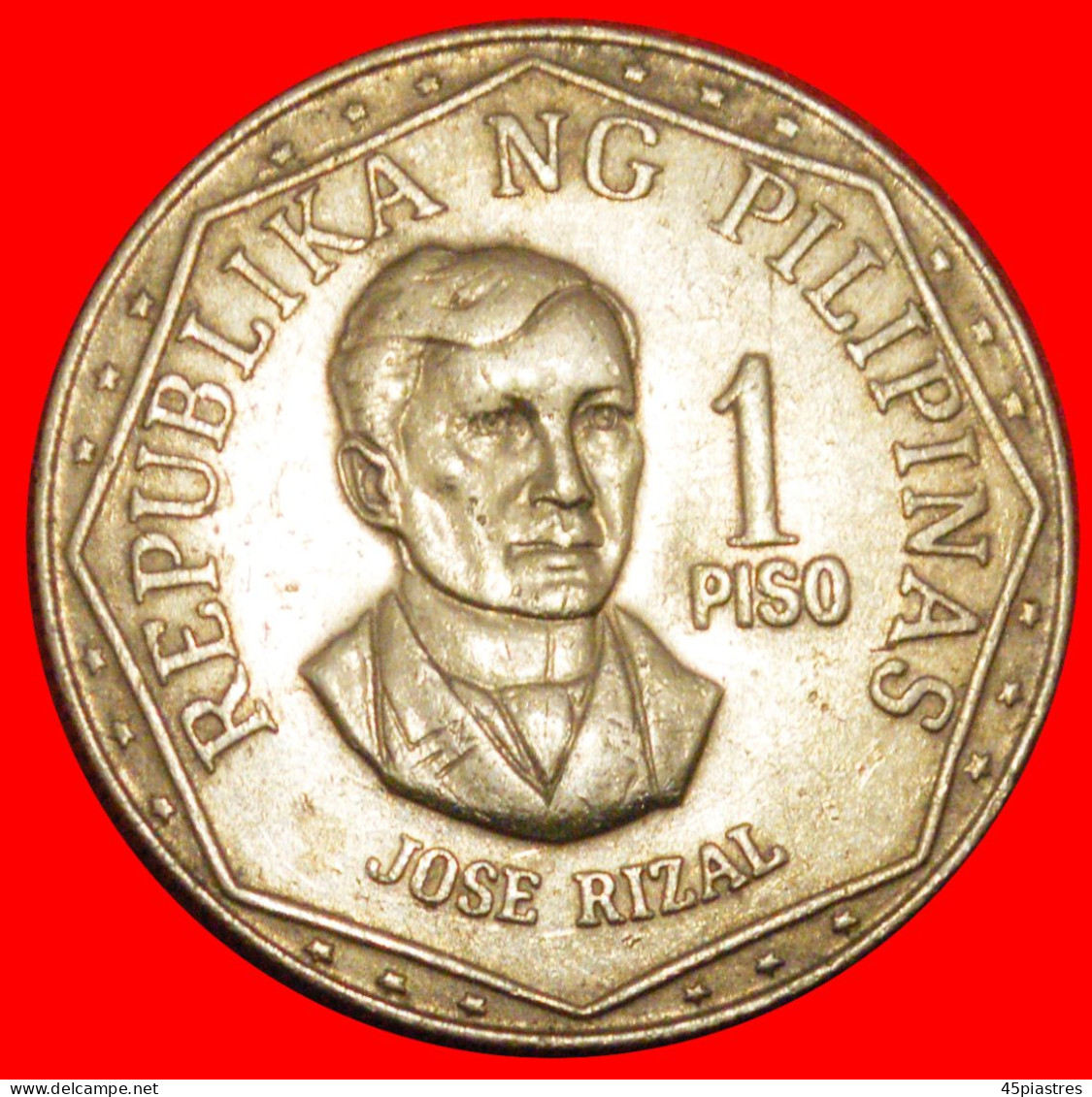 * USA JOSE RIZAL (1861-1896): PHILIPPINES  1 PISO 1976 LARGE TYPE 1975-1982! · LOW START ·  NO RESERVE! - Filippijnen