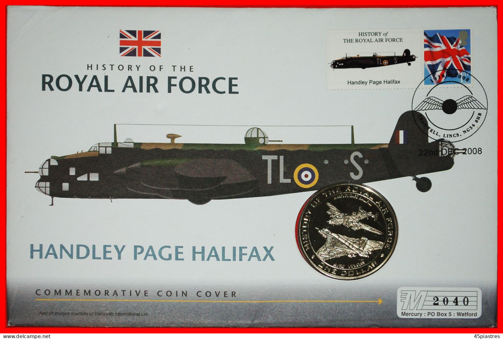 * PLANES OF GREAT BRITAIN: NAURU  1 DOLLAR 2007 HALIFAX & VULCAN PROOF RARE! · LOW START ·  NO RESERVE! - Nauru