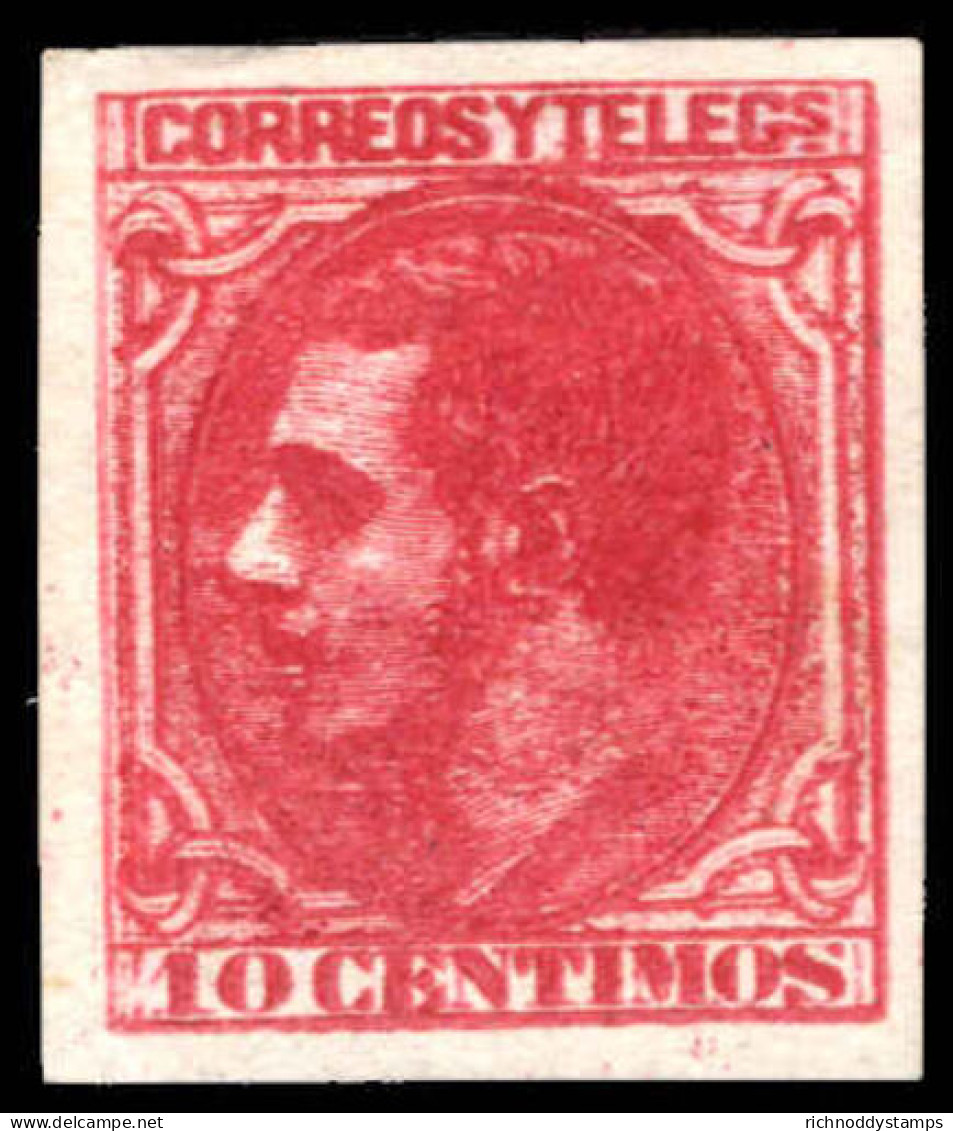 Spain 1879 10c Rose Imperf Double Print. Probably Printers Waste. - Nuevos