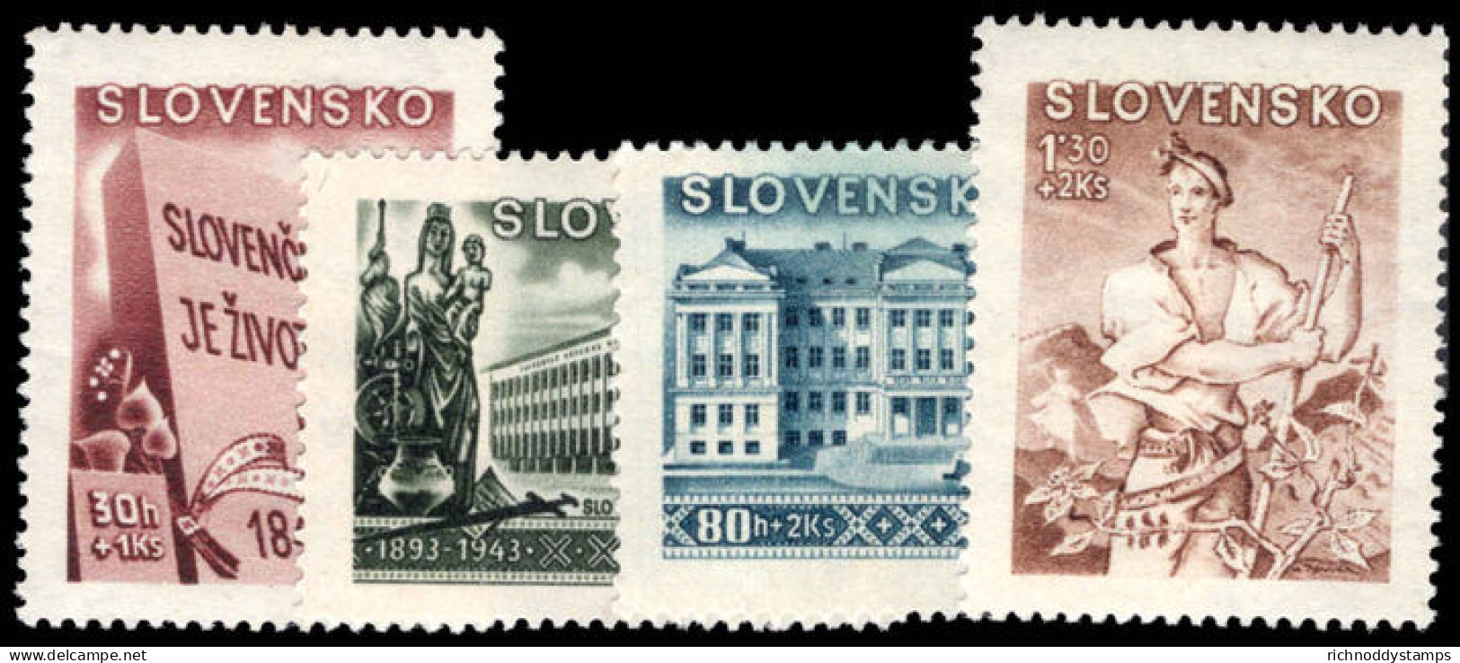 Slovakia 1943 Culture Fund Lightly Mounted Mint. - Unused Stamps