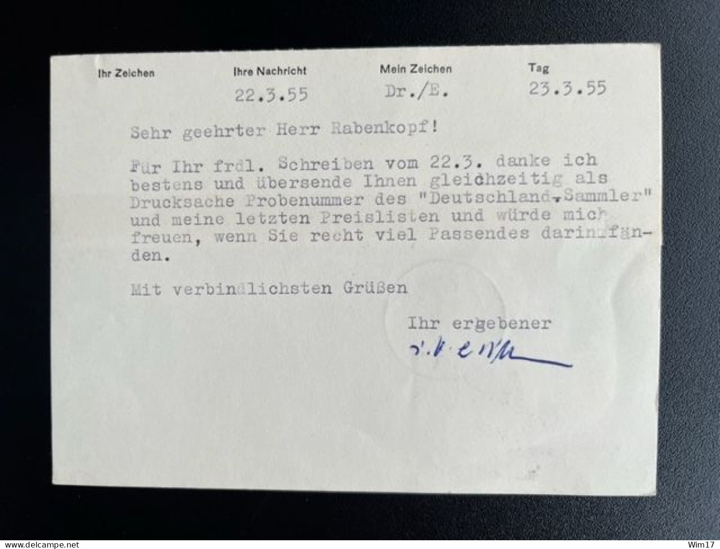 GERMANY 1955 POSTCARD PASSAU TO FRANKFURT ZEILSHEIM 23-03-1955 DUITSLAND DEUTSCHLAND BERLIN - Postales Privados - Usados