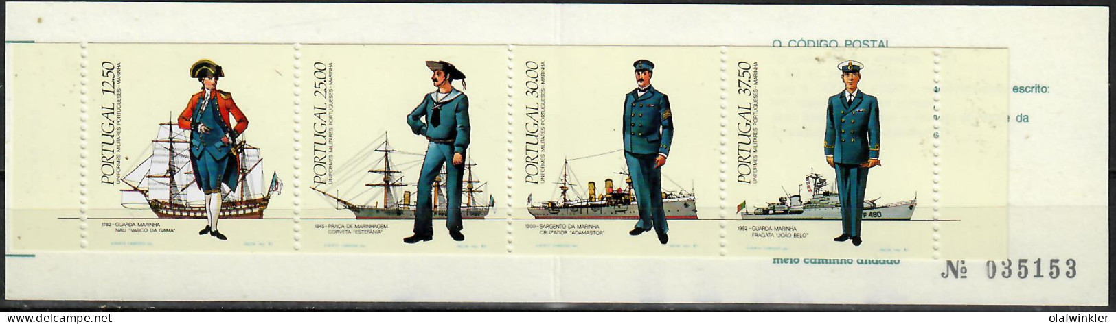 1983 Uniformes Militares Portugueses AF C 27 / Sc 1562a / YT C1565a / Mi MH 1 Novo / MNH / Neuf / Postfrisch [zro] - Markenheftchen