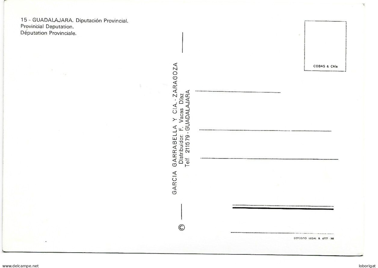 DIPUTACION PROVINCIAL / PROVINCIAL DEPUTATION.-  GUADALAJARA.- ( ESPAÑA ) - Guadalajara