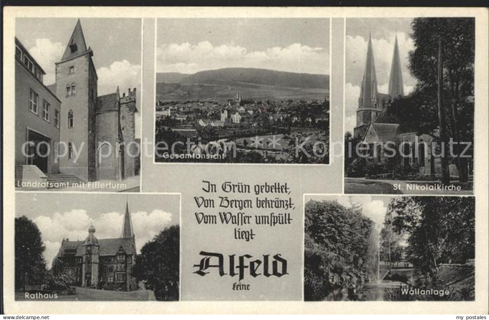 42116091 Alfeld Leine Landratsamt Fillerturm St Nikolaikirche Rathaus Wallanlage - Alfeld
