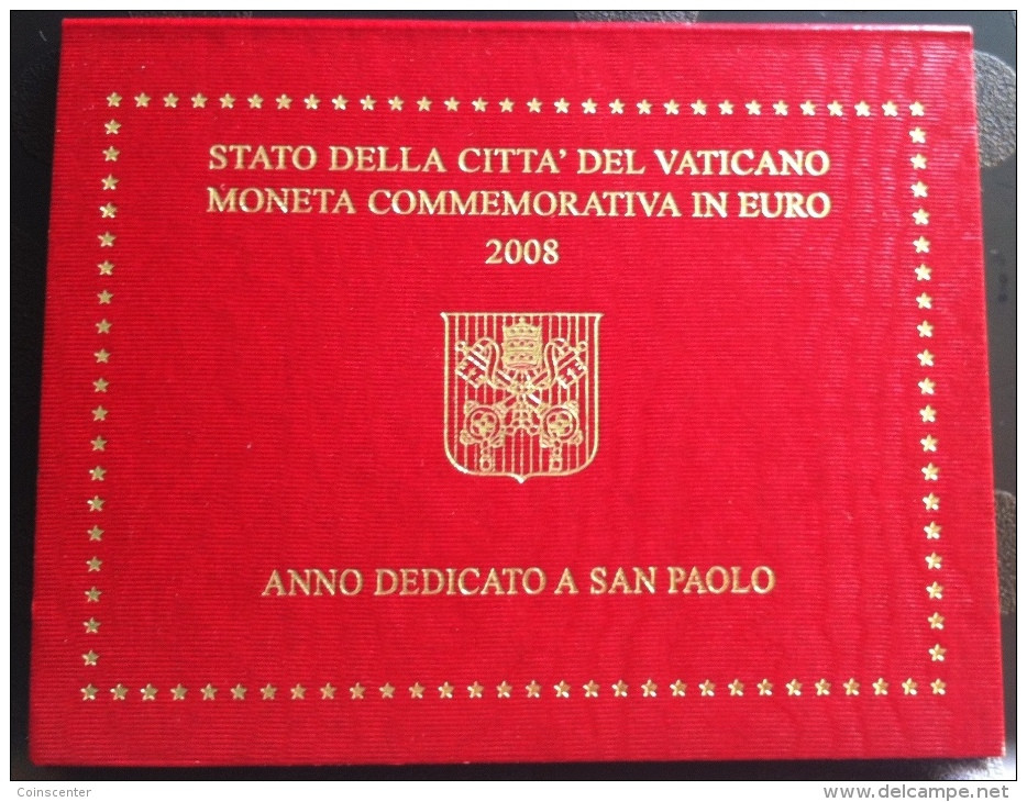 Vatican 2 Euro 2008 "Paul The Apostle" BiMetallic UNC - Vaticaanstad