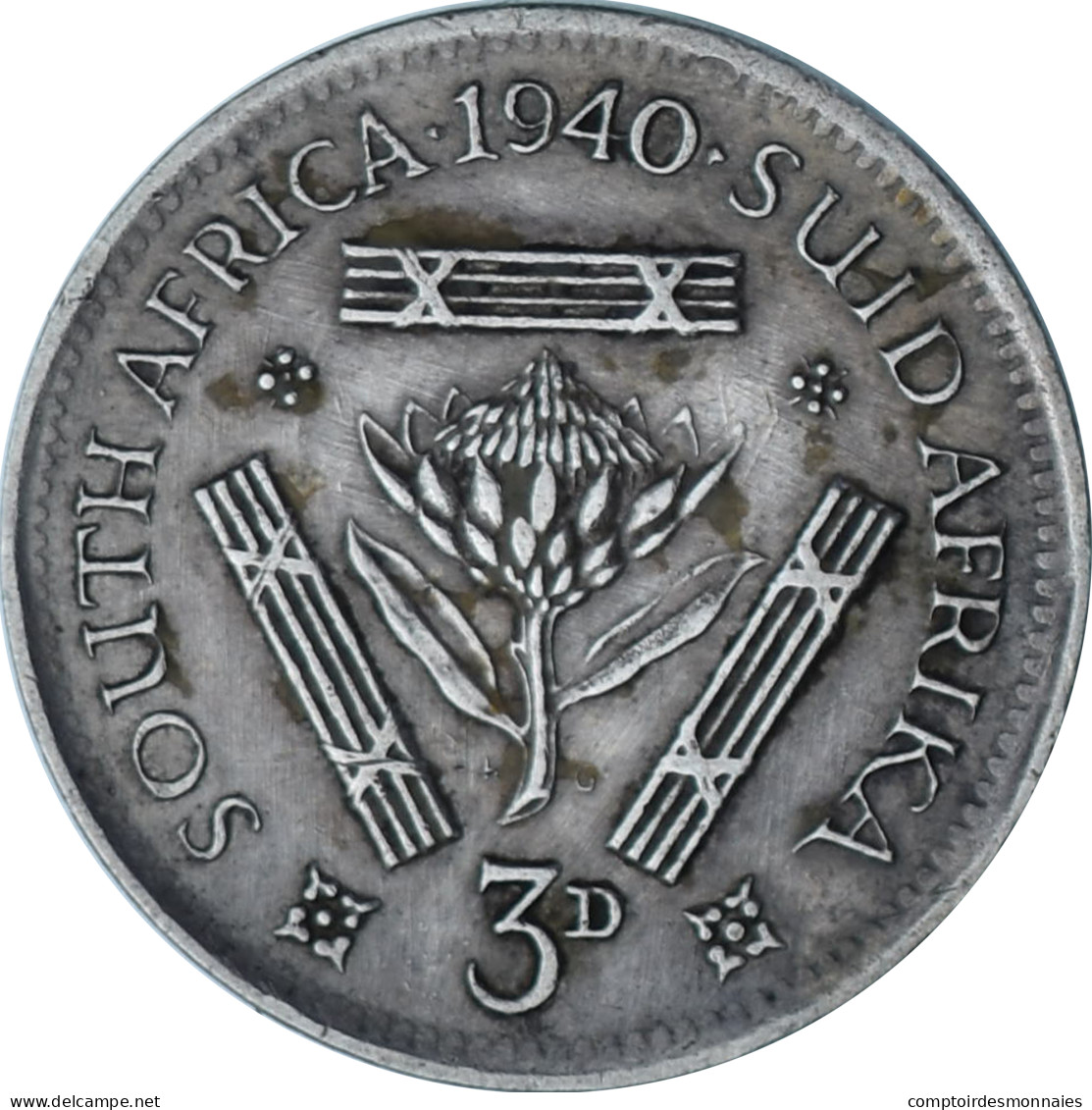 Monnaie, Afrique Du Sud, George VI, 3 Pence, 1940, TTB+, Argent, KM:26 - South Africa