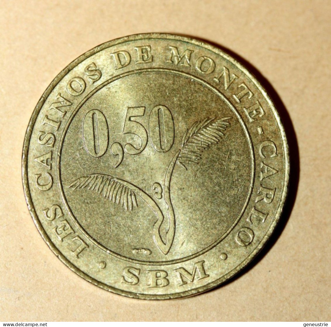 Jeton De Casino Monaco "0,50€ Société Des Bains De Mer - Casino De Monte-Carlo / SBM" Monnaie De Paris - Casino