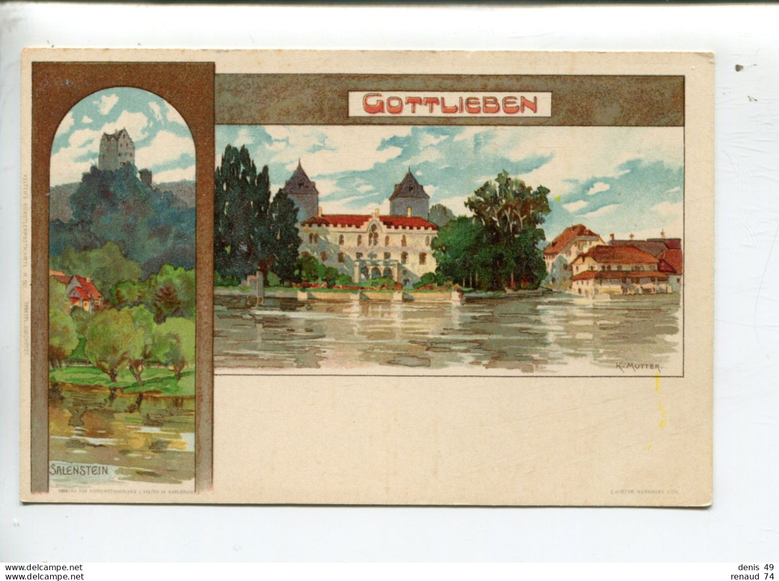 Gottlieben Salenstein Carte Pionnière - Salenstein