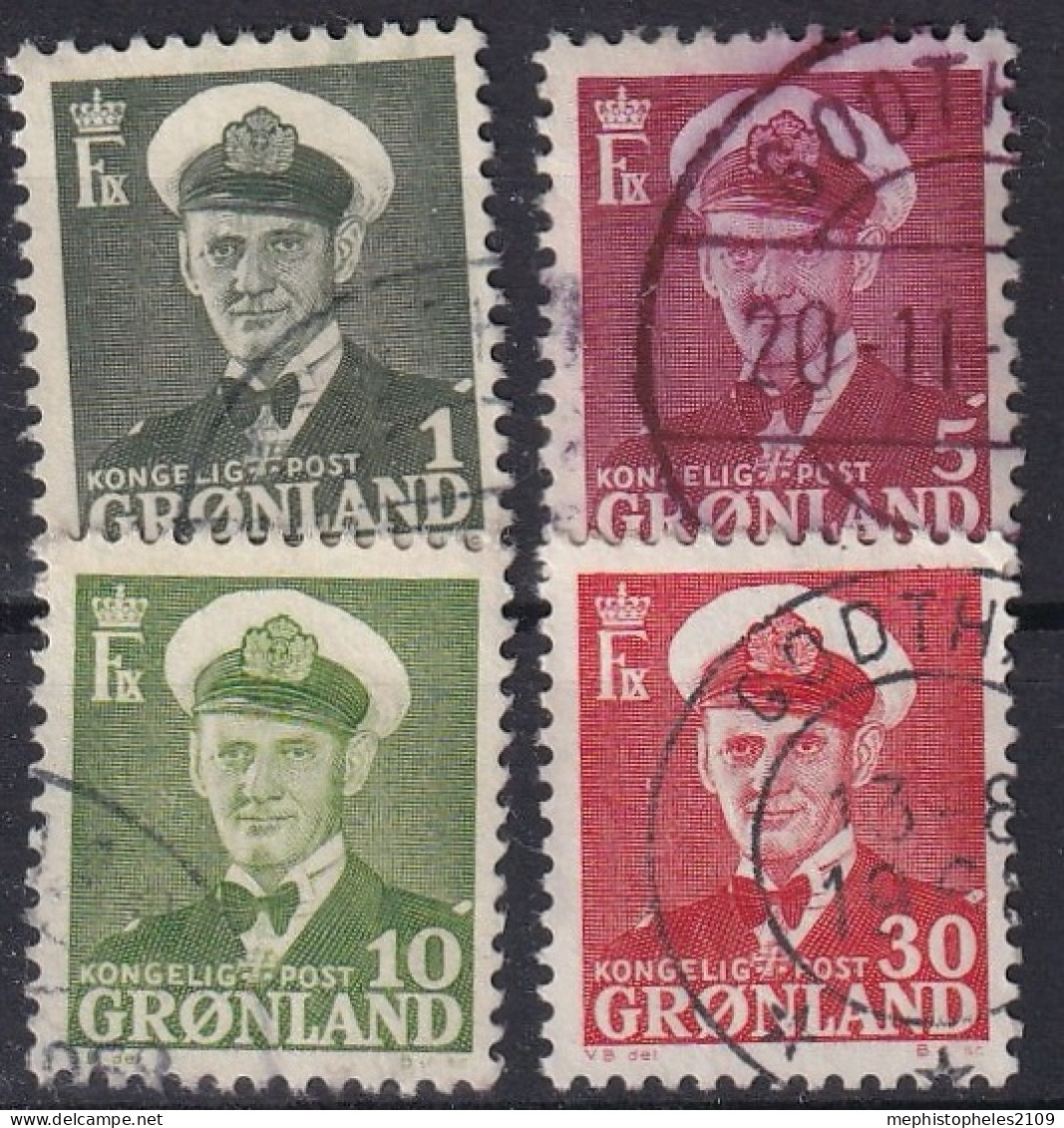 GROENLAND 1950 - Canceled - Mi 28, 29, 30, 33 - Used Stamps