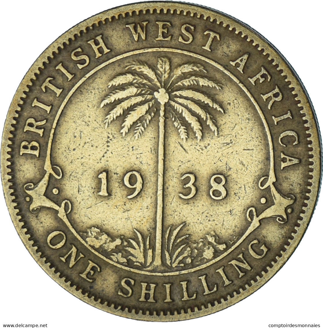 Monnaie, Afrique Occidentale Britannique, Shilling, 1938, TTB+, Laiton - Kolonies