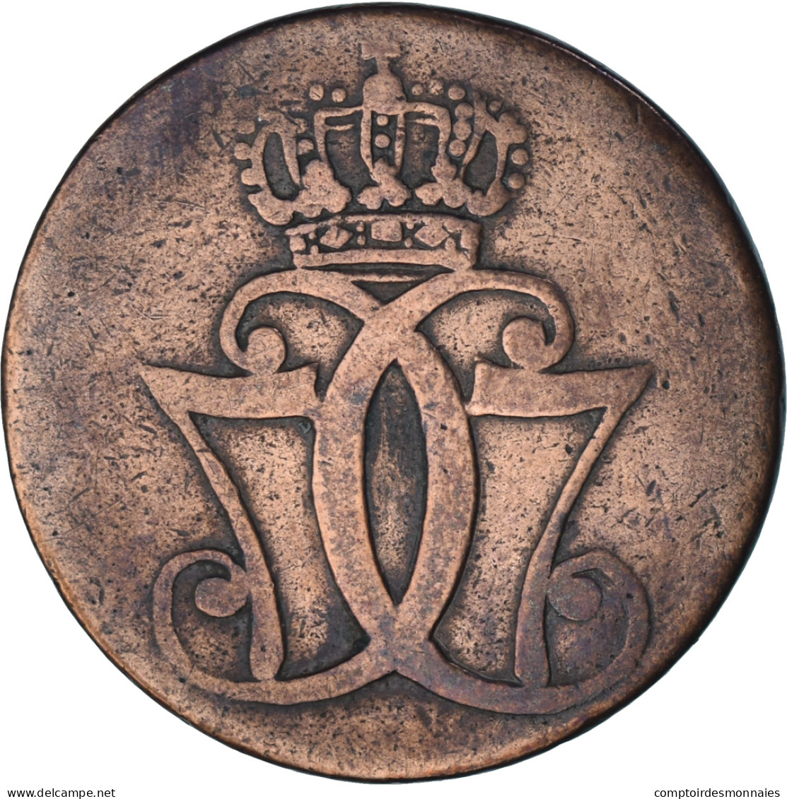 Monnaie, Danemark, Christian VII, Skilling, 1771, TTB+, Cuivre, KM:616.1 - Danemark