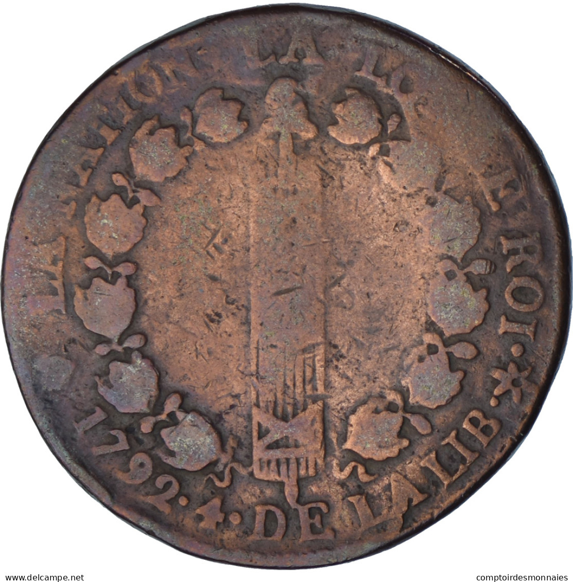 Monnaie, France, Louis XVI, 12 Deniers, 1792, Strasbourg, TB+, Cuivre - Otros & Sin Clasificación