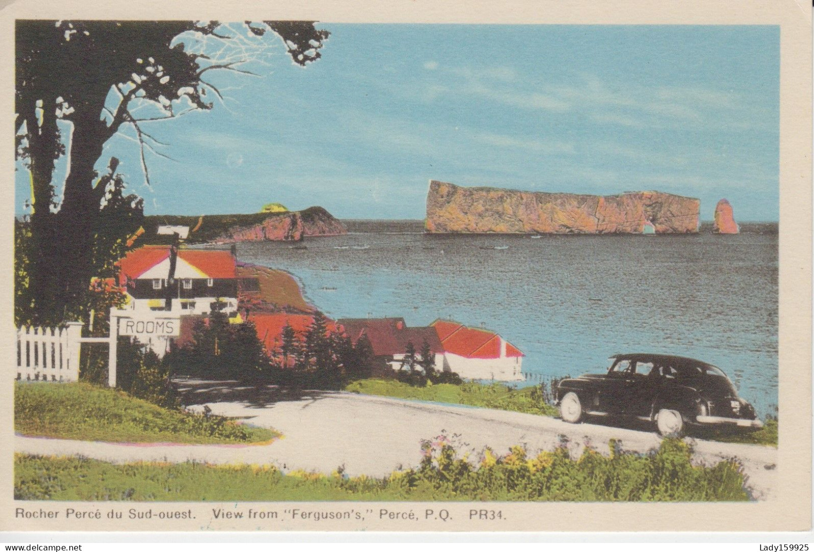 Rocher Percé, Percé Québec Canada View From ''Ferguson's Room, Côte Mont Joli, Batiment Sur Le Bord Golfe St-Laurent 2 - Percé