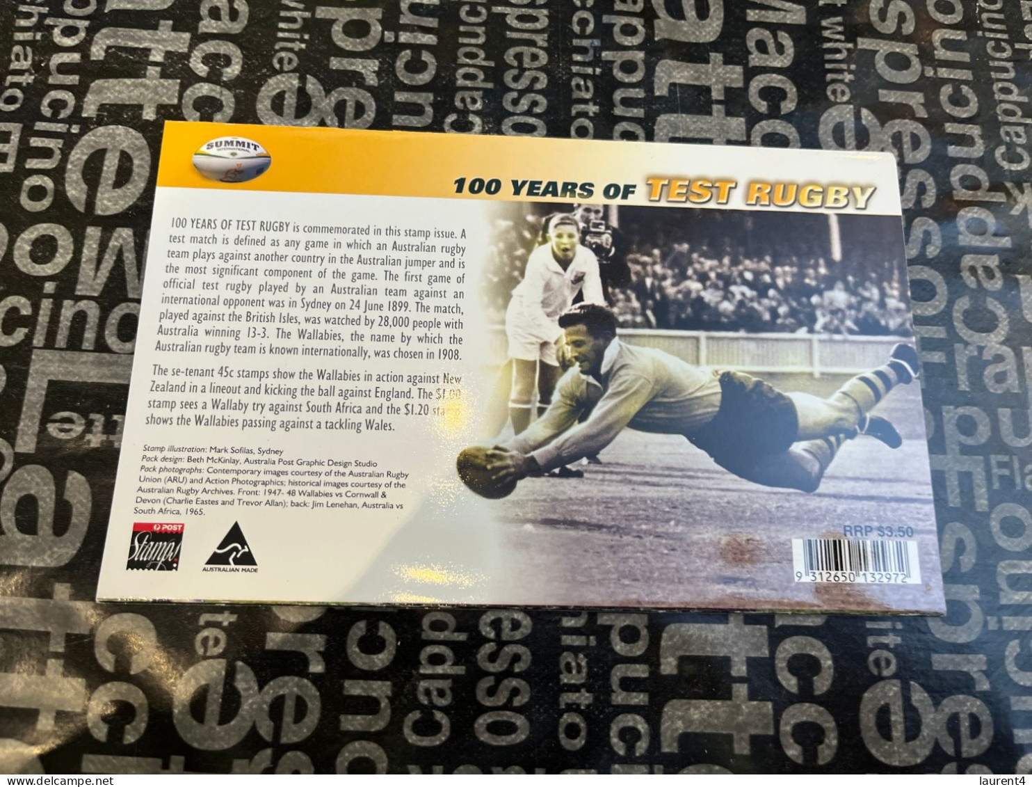 1-1-2024 (4 W 5) Australia Stamp Pack - 100 Years Of Test Rugby (4 Stamps) - Presentation Packs