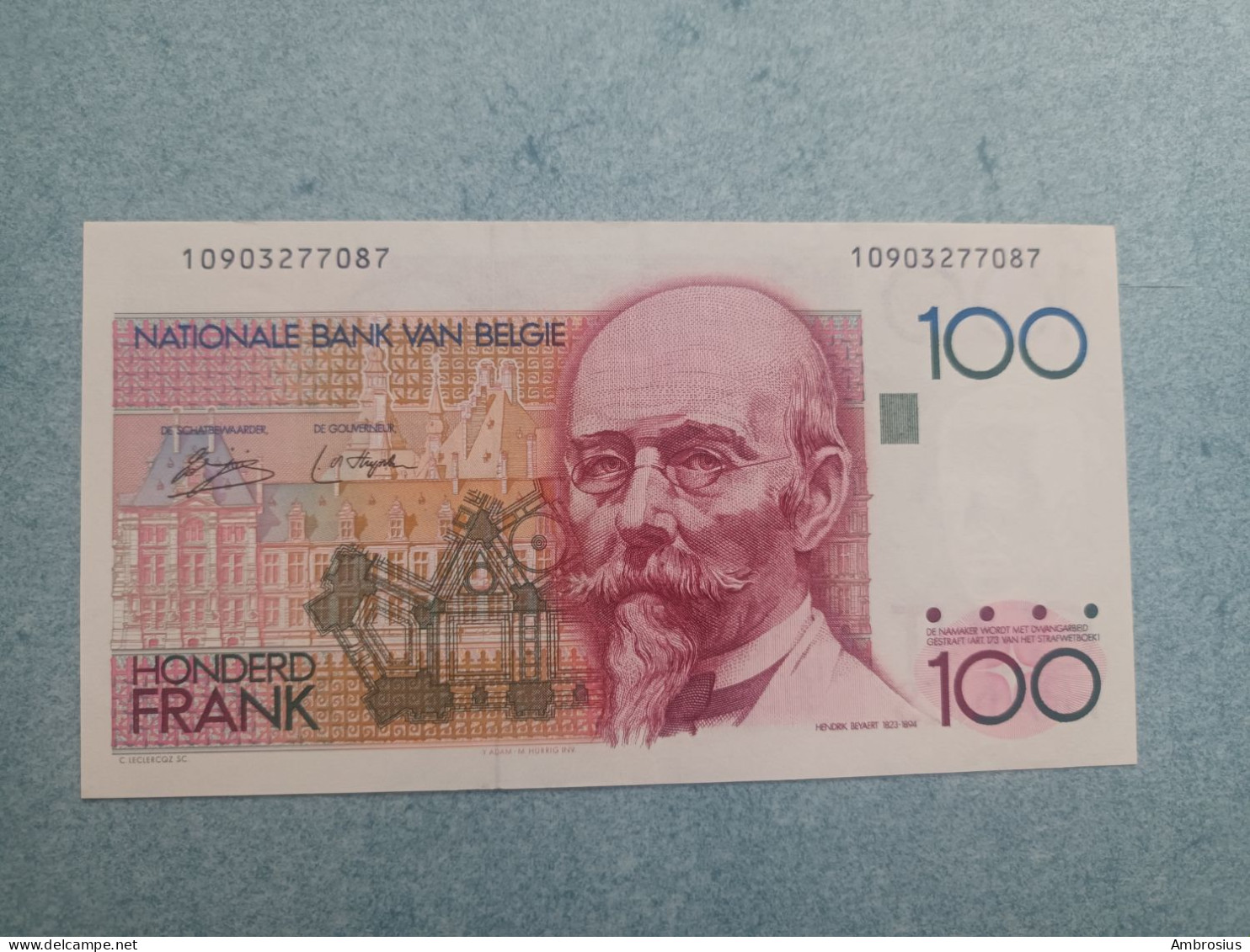 Belgique # AUNC 100 Francs 1978 Simonis-De Strijcker - 100 Franchi