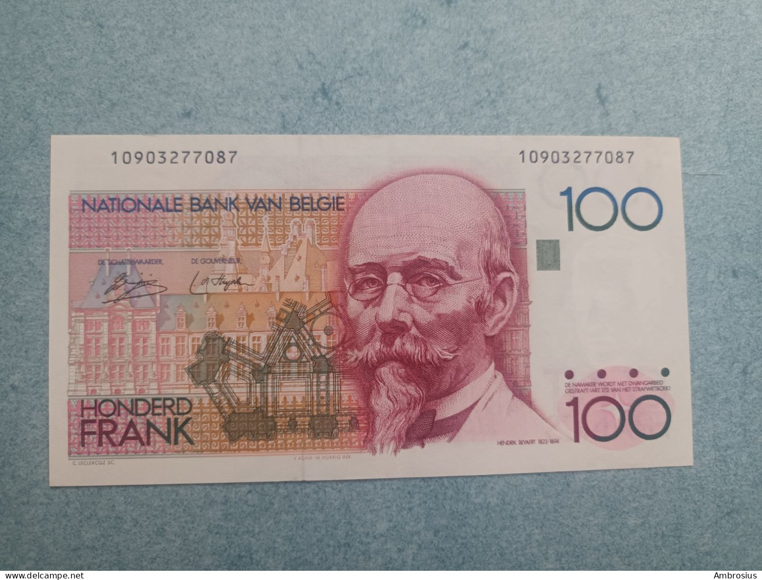 Belgique # AUNC 100 Francs 1978 Simonis-De Strijcker - 100 Francs