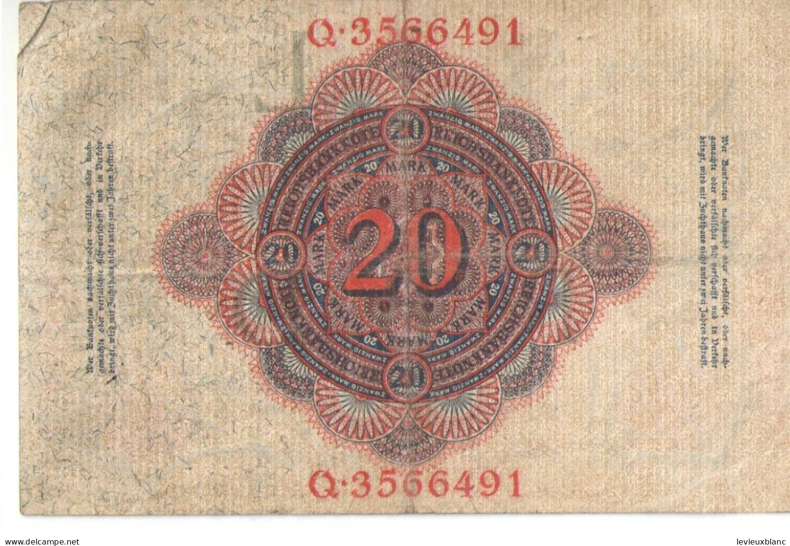 Allemagne/Billet De Banque Ancien/Allemagne/Reichsbanknote/Zwanzig Mark/20 Mark/Berlin/19Februar 1914      BILL258 - 20 Mark